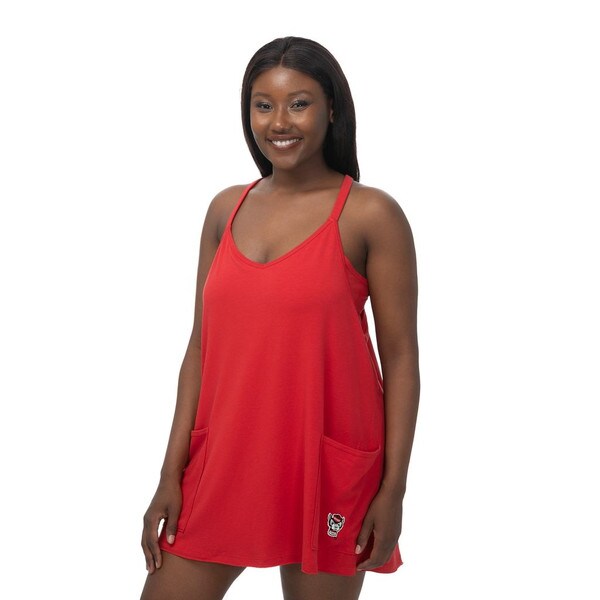Red Ladies Ace Pocket Dress - Wolfh